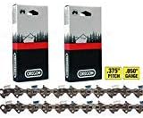 2 Pack, OREGON 72LPX081G 81 Drive Link Super 70 Chisel Chain .375" Pitch x .050" Gauge