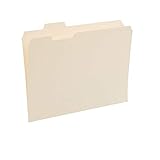 Staples File Folders, 1/5-Cut Tab, Assorted Position, Letter Size, Perfect for Home, Office, Classroom, 100-Pack, Manila
