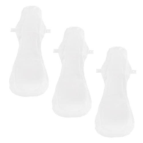 Outanaya 3pcs Menstrual Cloth Sanitary Napkin Ladies Briefs Underwear Cloth Sanitary Pads Swimming Pads for Period Cloth Menstrual Pads Reusable Calzonetas Panties Panty Liners Cotton White