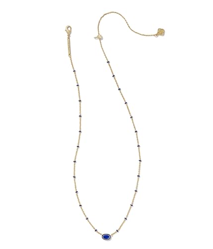 Kendra Scott, Womens, Mini Elisa Enamel Frame Short Pendant Necklace, Gold Cobalt Illusion, One Size2