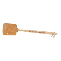 Tapette à Mouches Humoristique « Vol Ou Crève » - Bois Et Simili Cuir - Fabriqué En Europe - 50cm