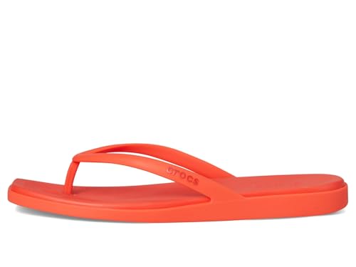 Image of Crocs Women's Miami Flip Flops | Square Toe Flat | 360 Degree Comfort | Croslite Foam Footbed