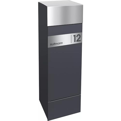 Frabox Design Paketkasten NAMUR anthrazitgrau RAL 7016 / Edelstahl mit...