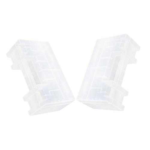 2 Pezzi Organizer Batteria Trasparente con Custodia Plastica e Antiscivolo per Batterie Aa Aaa Porta Protettivo Polifunzionale e