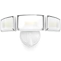 LUTEC 75W 8000 Lumen Floods Light Outdoor, Switch Controlled LED Security Lights with 3 Adjustable Heads, 5000K Daylight, IP65 Waterproof Exterior Flood Light for Outside Garage, Yard, Patio-White