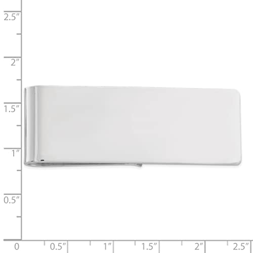 FindingKing Sterling Silver Money Clip,Metallic,One Size Fits Most2