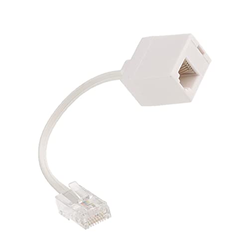 Image of 1 Piece Telephone Phone Extension Cord Landline Flash Cable Line Jack RJ45 to RJ11, 245mm