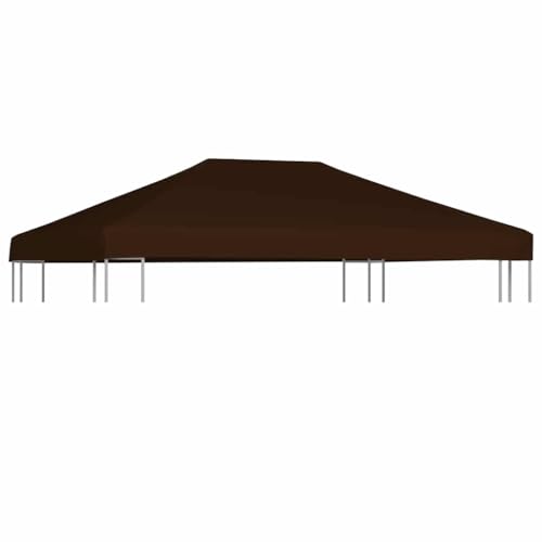 vidaXL Pavillondach Wasserdicht Pavillon Partyzelt Gartenzelt Dachplane Ersatzdach Ersatz Dach Plane Pavillonplane 310g/m² 3x4m Braun