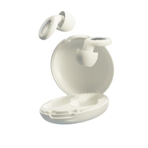 Diexgiy 超快適 再利用可能 ノイズキャンセリング耳栓 2個パック 睡眠、集中、旅行、騒音過敏症に |フレキシブルな聴覚保護 | 24dBノイズキャンセリングSNR (ホワイト 2セット)