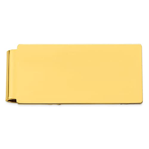 Diamond2Deal 14k Gold Plated Kelly Waters Hinged Money Clip for Men 23x50 mm