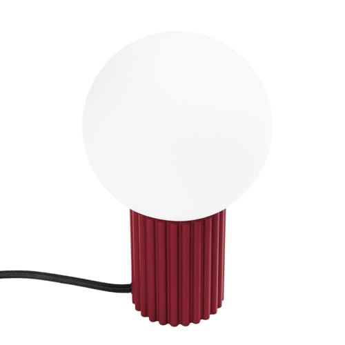 SOLLUX lighting Lampe de table, lampe de bureau - verre aluminium - 1 flamme - ampoule LED - Halo...