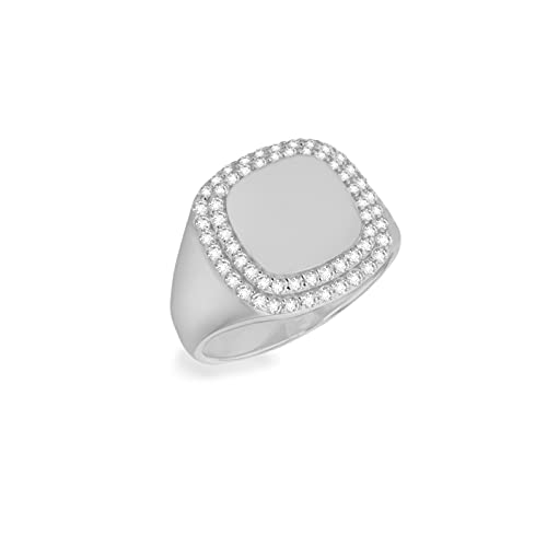 Bague signet carrée argent massif à porter au quotidien pour femme
