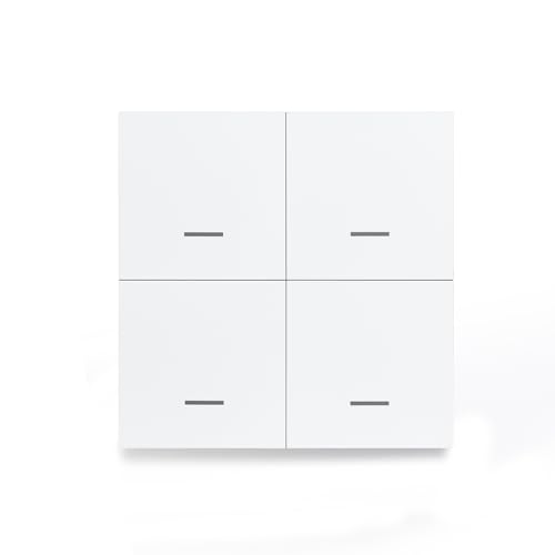 Haozee 4 Gang 12 Scène Zigbee Smart Switch, Zigbee Hub requis, Réglage de scène, Commutateurs intelligents sans fil pour la domotique, Prise en charge de l'assistant domestique via Zigbee2mqtt