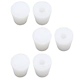 Woogim 6PCS Silicone Rubber Plugs - 0.9'x0.67' Tapered Stopper - 3 Solid + 3 Hole