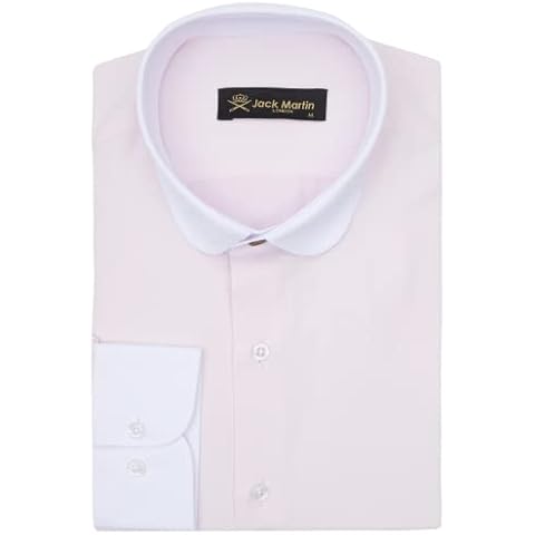 Jack Martin London - Camisa de corte entallado en espiga rosa Cover