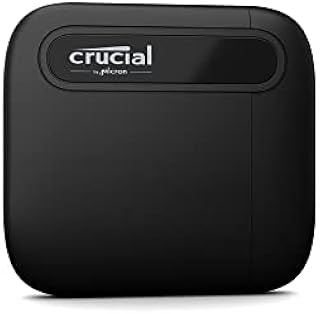 Crucial X6 1TB Portable SSD – Up to 800MB/s – USB 3.2 – External Solid State Drive, USB-C - CT1000X6SSD9