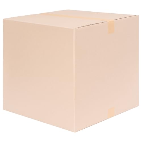 verpacking Faltkartons 500 x 500 x 500 mm Braun (Außenmaß 505 x 505 x 510 mm) KK 116 1-wellig Versandkarton für mittelgroße Waren DHL Paket DPD GLS Hermes Kartons (5 Stück)