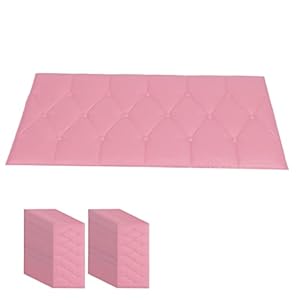 Drie afmetingen wandpanelen, schil en plak behang vuilbestendig voor schoonheidssalon voor huisdecoratie(roze)