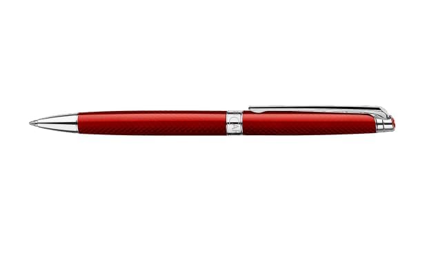 Caran dAche Leman Slim 4781 580 Ballpoint Pen in the Colour Rouge Carmin — view 4