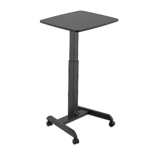 Bureau assis-debout compact réglable hauteur Kantek noir