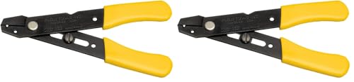 Image of Klein Tools 1003 Wire Stripper and Cutter for Solid and Stranded Wire, Compact Yellow (Pack of 2)