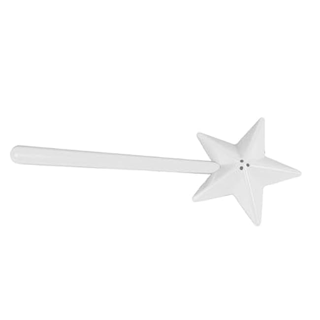 Akozon Salt and Shaker Wand ABS 3 Holes Refillable Seasoning Tool for Kitchen, Christmas, Halloween (White)