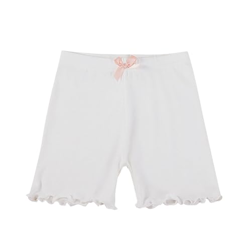 Girls Cartwheel Shorts Ruffle Trim Athletic Biker Shorts Teen Kids Plain Short Leggings Stretch Underwear Yoga Leggings