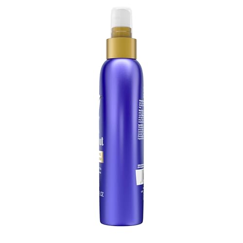 Image of OGX Protecting + Silk Blowout Quick Drying Thermal Protection Spray, Heat Protectant Spray Shields Hair up to 450F For Soft, Shiny Hair and Big, Beautiful Blowouts, Light Hold, 6 fl. oz