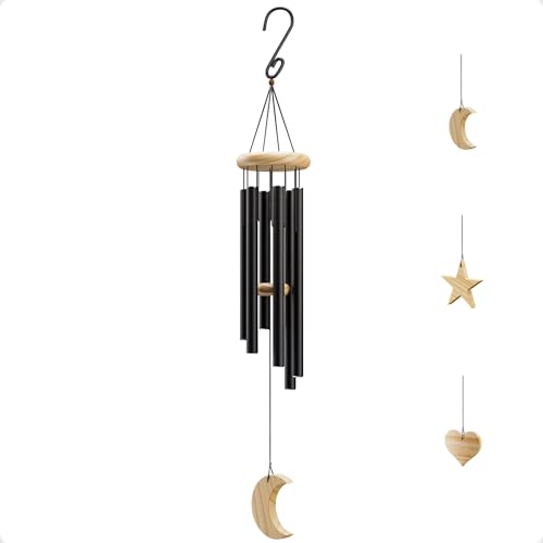 Wind Chimes for Outside - 32" Aluminum & Pine Wood