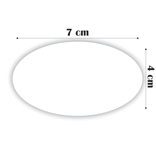 Image of CVANU Spice Jar Label Stickers (100PCS - White) Self-Adhesive Kitchen Container Labels with Black Marker | Matte Writable Stickers for Spice Bottles, Storage & Masala Boxes | Oval Design Blank Labels