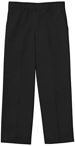 CLASSROOM Big Boys' Uniform Flat Front Pant with Adjustable Waist, Black, 8