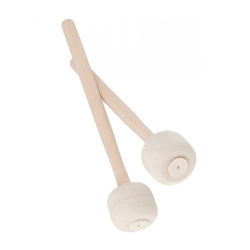 Baquetas de percusión de madera y fieltro HANABASS 2 piezas miniatura 1