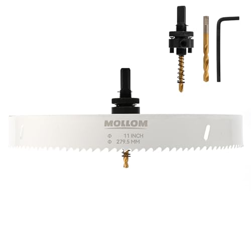 Mollom 279.5mm (11") HSS M42 8% Cobalt BI-Metal Hole Saw with Arbor