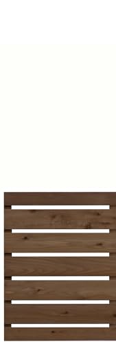WOODPRO 枠付き フェンス 横板C【上下枠】 幅450mm×高さ700mm×奥行36mm DB(ダークブラウン)色 幅45cm 高さ70cm ベランダリフォーム ボーダー ウッドフェンス 木製 目隠し オーダー 国産杉 重さ約2.7kg 受注生産