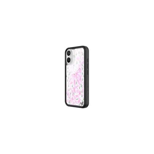 Image of Wildflower Cases - Compatible with iPhone 16 | Protective Bumper, 6.5ft Drop Test Certified, Women Owned Small Business | Pink Bow, Floral, Rose, Trendy | Ribbons & Rosettes