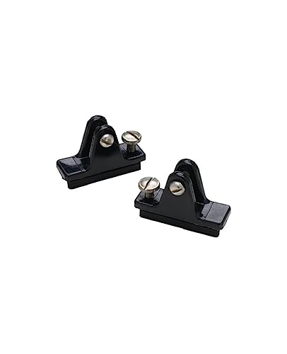 SEACHOICE Deck Hinge with Stainless Steel Slide Lock, Black-Pair