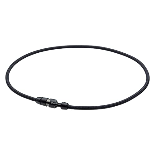 Phiten Metax Leash Model Necklace - Eco-Friendly Durable Polyester Rope, Permeated with Metax for Sports, Gym, Athletics with Stainless Steel Snap Clasp for Men and Women