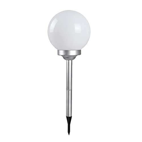 JUANIO Boule lumineuse solaire pour jardin, lampe LED de jardin, borne solaire, éclairage solaire d'extérieur - Diamètre 25 x Hauteur 67 cm