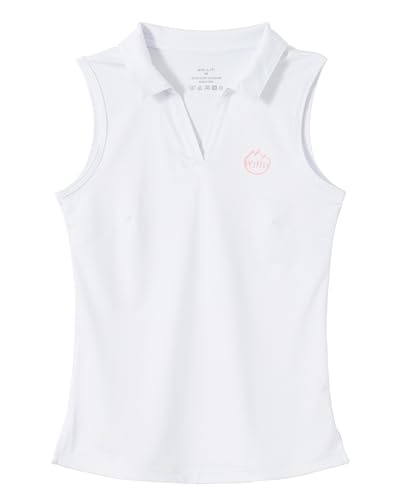 Willit Girls' Sleeveless Polo Shirts Golf Tennis Polo Lightweight Shirts Quick Dry