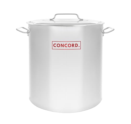 Concord Cookware Stainless Steel Stock Pot Kettle, 100-Quart