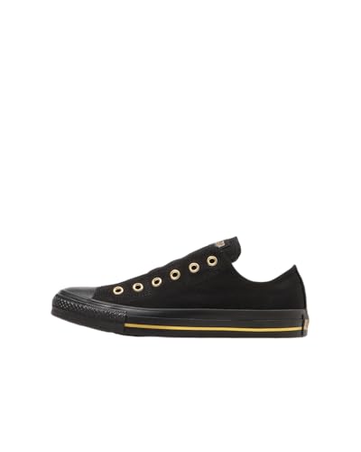 [Converse] Xj[J[ ALL STAR GOLDSTRIPE SLIP OX BLACK/BLACK 24.5 cm