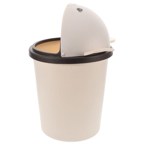 Cubo de basura oso 10L con tapa abatible para baño y cocina ULTECHNOVO