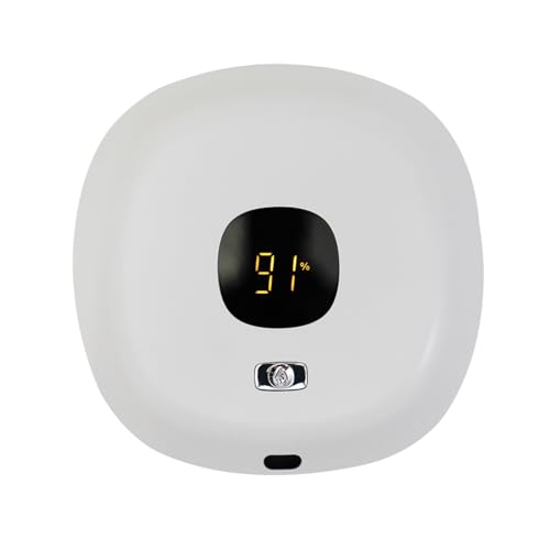 Dispensador de jabón automático de 300 ml, montaje en pared sin taladrar, dispensador automático de jabón en espuma para baño, cocina, oficina, escuela (azul) (blanco)