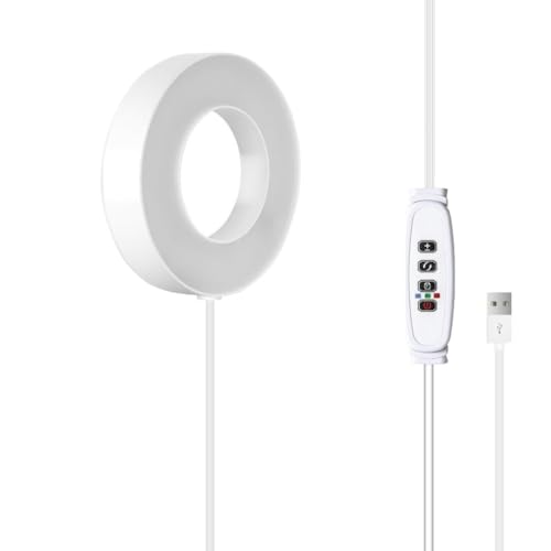 Yarryuter Lámpara LED de Espectro Completo para Cultivo, con Temporizador de Encendido y Apagado Automático, para Techo, Debajo del Gabinete, Luz Amarilla y, 1 Unidad