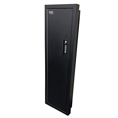 Tactical Closet Vault Flat Black in Wall Gun Safe and Tactical Gear Safe – This Safe Provides Security for Firearms and Tactical Gear , Simplex Lock – Fits Between Wall Studs– Ideal for Home or Office