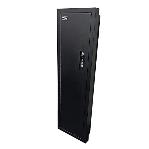 Tactical Closet Vault Flat Black in Wall Gun Safe and Tactical Gear Safe – This Safe Provides Security for Firearms and Tactical Gear, Simplex Lock – Fits Between Wall Studs– Ideal for Home or Office