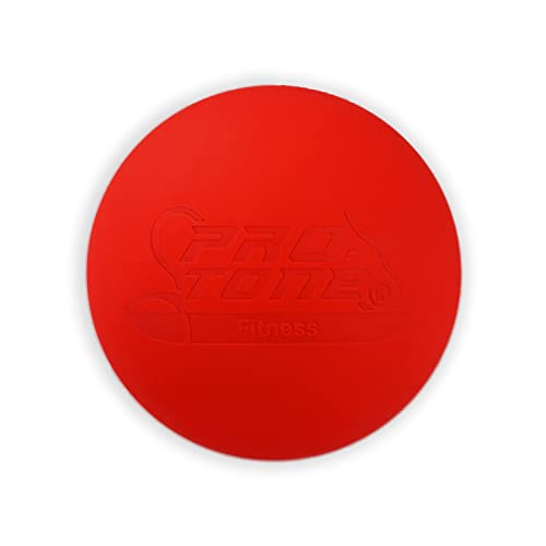 PROTONE Lacrosse Bola para punto de activación MASAJE/rehabilitación/FISIOTERAPIA/Crossfit (rojo brillante)