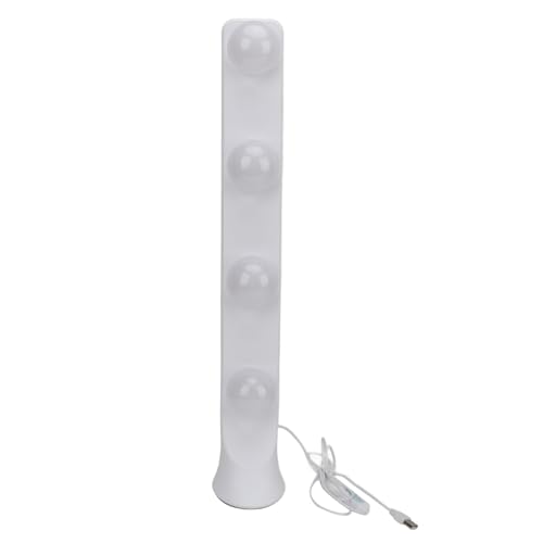 HNBGNNMRO Luz de tocador LED con 4 bombillas, luz portátil para maquillaje, varilla de luz de relleno de 3 temperaturas de color para transmisión en vivo, ideal para vestidor y mesa de (Blanca)