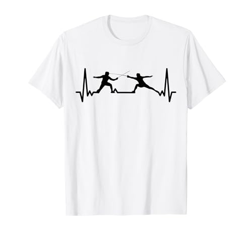 Scherma Gioco scherma cardiogram sportiva Fencing scherma Maglietta