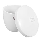 SAFIGLE Keramik Porzellan Tiegel Hitzebeständig Chemischer Schmelztiegel mit Deckel und Griff Laboranwendung für Gießerei Schmelzen und Raffinieren